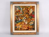 an image of a picture of a painting on a wall