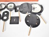 many different types of magnifyings on a table