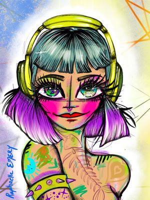 Raphaël EMERY - Né en 1985 - Lara - Impression sur papier Rives - Sign