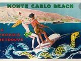 affiche représentant un homme et une femme sur un bateau en pleine mer