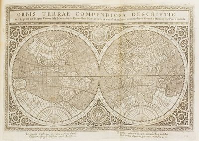 Une vieille carte du monde figure dans un livre