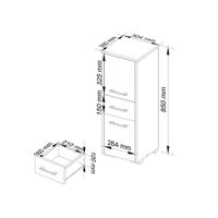 1 Colonne Salle De Bains Fin Blanche (photo 2)
