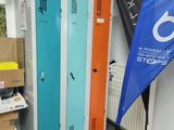brightly colored lockers in a room with a mannequin head on top of them