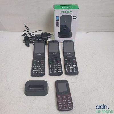 Lot de 5 téléphones (Doro, Wiko) - Non testé - État correct …