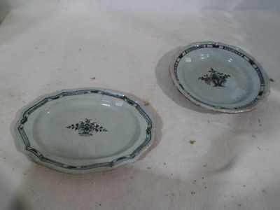 two plates that are sitting on top of a table