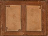 a picture of an old window with a wooden frame