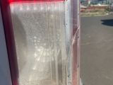 a close up of the tail light of a car