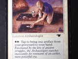 a card that has a picture of a woman playing a game
