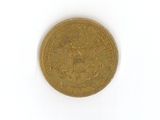 an image of a gold coin on a white surface