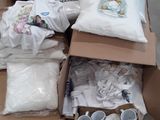 many boxes of items that are sitting on the floor