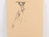 an image of a drawing of a woman with a hat on her head