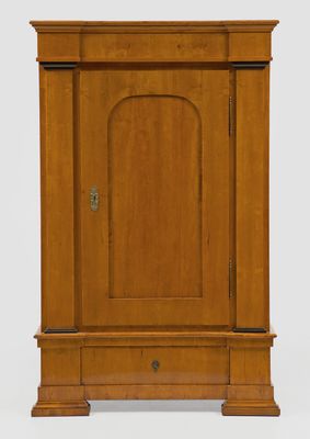 an image of a wooden cabinet with a door
