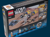 a box of lego star wars sets on a blue background