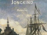 the cover of a book with a painting of a ship in the water