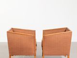 pair of mid century danish lounge chairs
