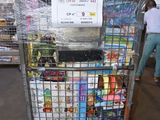 a cart with a lot of food in it