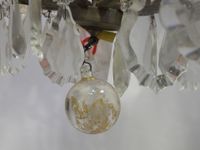 Lustre en laiton, verre et fer forgé peint à huit bras de lu… (photo 4)