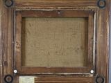 an old picture of a picture frame with a label on it
