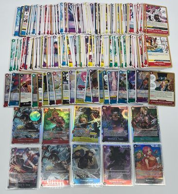 a lot of cards on the table with a lot of them