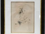 a drawing of a woman sitting on a chair with her legs crossed