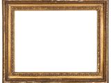 un cadre doré ancien sur fond blanc