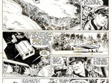 une page d'une bande dessinée sur laquelle on voit un avion qui survole le décor