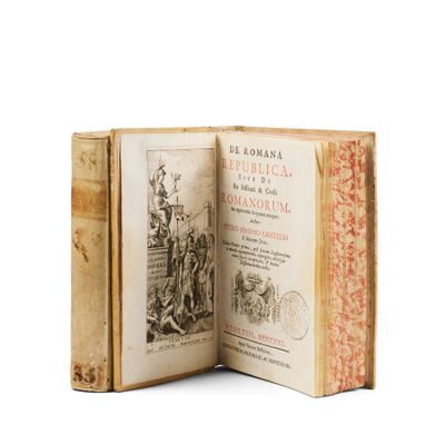 an old book opened to show a picture of a man