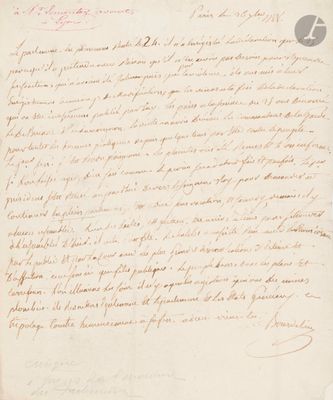 PARLEMENT, 1788. Abbé BOURDELIN (critique, auteur d’ouvrages…