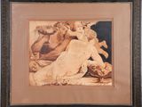 l'image d'un tableau représentant une femme nue allongée sur un lit