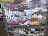 a metal cage filled with many different types of items