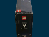 a black box with a lego motorcycle on top of it