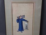 tableau représentant un homme vêtu d'une robe bleue, tenant un livre à la main