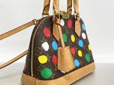 louis vuitton multicolored polka dot leather handbag with shoulder strap