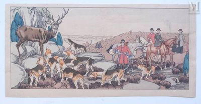 a picture of a picture of a hunting scene