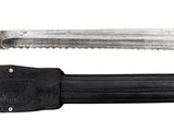 a knife that is sitting next to a knife on a white background