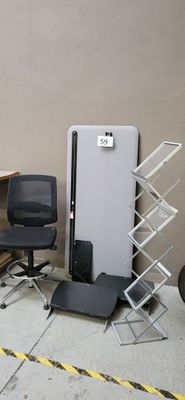 1 cloison de séparation tissu gris 160 x 70 cm, 2 repose-pieds FELLOWE