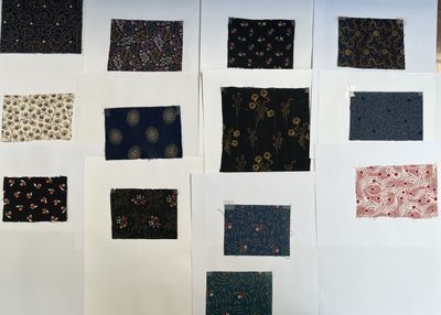 Ensemble d'échantillons d'imprimés pour la mode, Alsace, 186…