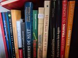 un grand nombre de livres qui se trouvent ensemble sur une étagère