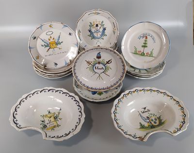 Set de 6 assettes plates vntages en faïence à décors de | Etsy