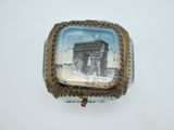a picture of a picture of a building on the wall