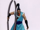 an animation animation of a man with a sword in his hand
