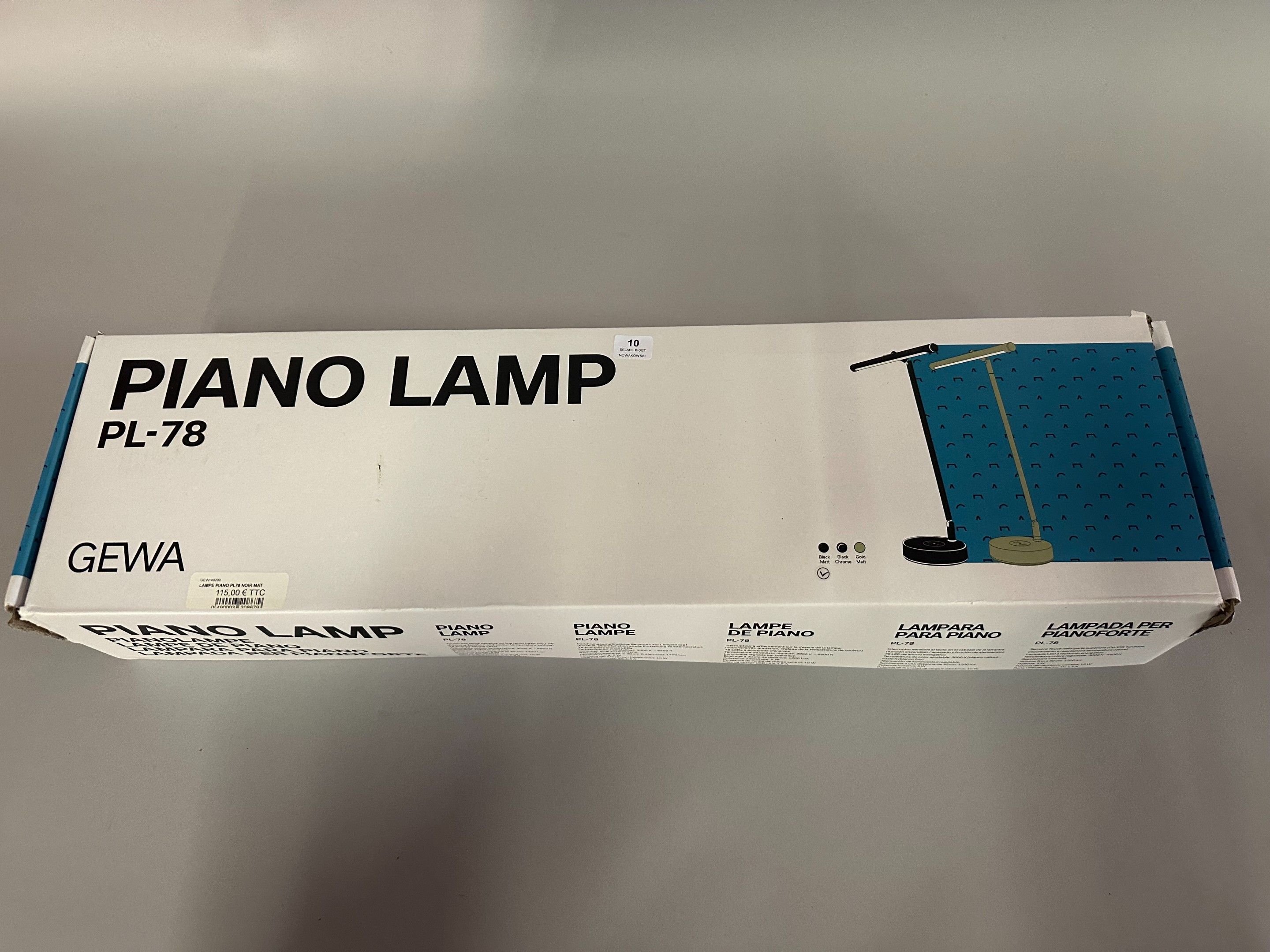Lampe de piano GEWA Pl-78 noir.