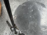 a metal object that is sitting on the ground