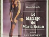 the poster for the movie le marriage de maria braun