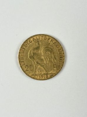 Pièce de 20 francs or au coq de Chaplain 1910. - Photo 1