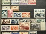 an image of a collection of stamps on display in a case