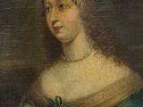 portrait d'une femme en robe bleue