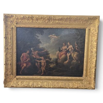 an image of a painting of a group of people in a landscape