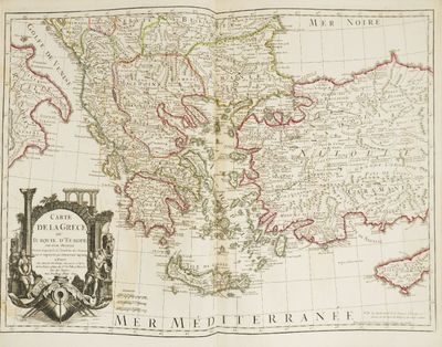 une vieille carte de l'Empire romain sur laquelle figure l'image d'un homme à cheval