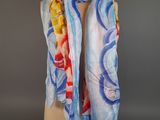 a close up of a scarf on a mannequin mannequin